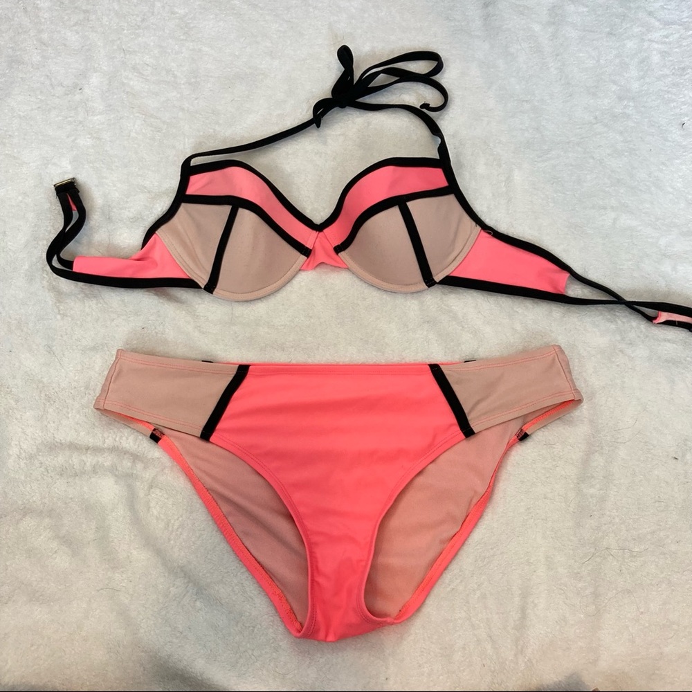 Target Colorful Pink Bikini Set